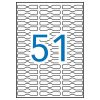 Etikett, 45x8 mm, eltávolítható, ékszerekhez, A5 hordozón, APLI, 765 etikett/csomag (LCA10307)