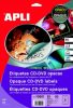 Etikett, CD/DVD, A4, teljes lefedettségű, matt, APLI Mega (LCA10808)