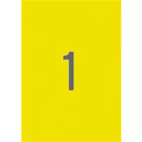   Etikett, 210x297 mm, színes, APLI, neon sárga, 100 etikett/csomag (LCA11747)
