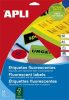 Etikett, 210x297 mm, színes, APLI, neon sárga, 100 etikett/csomag (LCA11747)