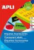 Etikett, 210x297 mm, színes, APLI, neon zöld, 100 etikett/csomag (LCA11750)