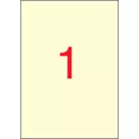   Etikett, 210x297 mm, színes, APLI, krémszínű, 20 etikett/csomag (LCA11802)