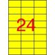 Etikett, 70x37 mm, színes, APLI, sárga, 2400 etikett/csomag (LCA11834)
