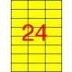 Etikett, 70x37 mm, színes, APLI, sárga, 2400 etikett/csomag (LCA11834)