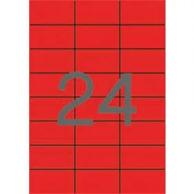   Etikett, 70x37 mm, színes, APLI, piros, 2400 etikett/csomag (LCA11836)