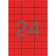 Etikett, 70x37 mm, színes, APLI, piros, 2400 etikett/csomag (LCA11836)