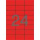 Etikett, 70x37 mm, színes, APLI, piros, 2400 etikett/csomag (LCA11836)