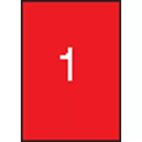   Etikett, 210x297 mm, színes, APLI, piros, 100 etikett/csomag (LCA11840)