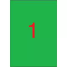   Etikett, 210x297 mm, színes, APLI, zöld, 100 etikett/csomag (LCA11841)