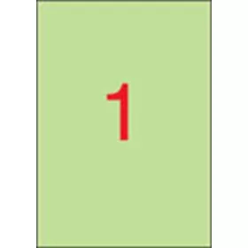   Etikett, 210x297 mm, színes, APLI, pasztell zöld, 20 etikett/csomag (LCA11847)