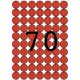 Etikett, 19 mm kör, színes, A5 hordozón, APLI, piros, 560 etikett/csomag (LCA12105)