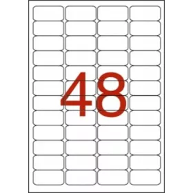   Etikett, 45,7x21,2 mm, poliészter, időjárásálló, kerekített sarkú, fehér, APLI, 960 etikett/csomag (LCA12112)