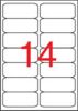 Etikett, 99,1x38,1 mm, poliészter, időjárásálló, kerekített sarkú, fehér, APLI, 280 etikett/csomag (LCA12113)