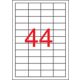 Etikett, 48,5x25,4 mm, poliészter, időjárásálló, matt, APLI, áttetsző, 880 etikett/csomag (LCA1223)