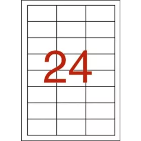   Etikett, 64,6x33,8 mm, poliészter, időjárásálló, fehér, APLI, 480 etikett/csomag (LCA1226)