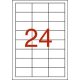 Etikett, 64,6x33,8 mm, poliészter, időjárásálló, fehér, APLI, 480 etikett/csomag (LCA1226)