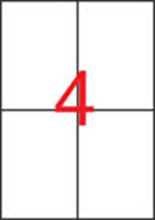 Etikett, 105x148 mm, poliészter, időjárásálló, fehér, APLI, 80 etikett/csomag (LCA1227)