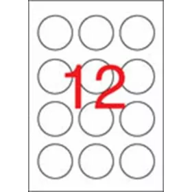   Etikett, 60 mm kör, fehér, APLI, 1200 etikett/csomag (LCA1244)