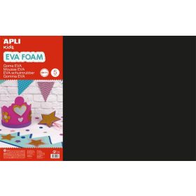   Moosgumi, 400x600 mm, APLI Kids Eva Sheets, fekete (LCA12768)