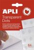Ragasztókorong, eltávolítható, APLI Transparent Dots, átlátszó (LCA12871)