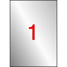   Etikett, 210x297 mm, poliészter, időjárásálló, APLI, ezüst, 100 etikett/csomag (LCA12974)