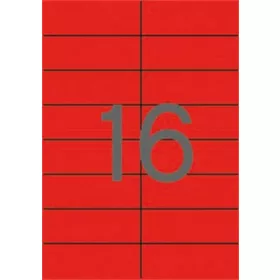   Etikett, 105x37 mm, színes, APLI, piros, 1600 etikett/csomag (LCA12978)