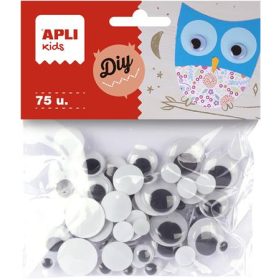 Mozgó szem, kör, APLI Creative, fekete-fehér (LCA13058)