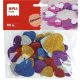 Moosgumi, öntapadó, glitteres, szívek, APLI Kids Eva Sheets, vegyes színek (LCA13484)