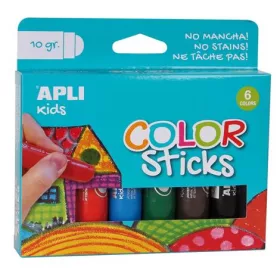   Tempera kréta készlet, APLI Kids Color Sticks, 6 különböző szín (LCA14227)