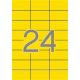 Etikett, 70x37 mm, színes, APLI, sárga, 480 etikett/csomag (LCA1591)
