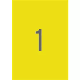   Etikett, 210x297 mm, színes, APLI, sárga, 20 etikett/csomag (LCA1599)