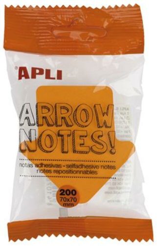 Öntapadó jegyzettömb, nyíl alakú, 200 lap, APLI Arrow notes (LCA16276)