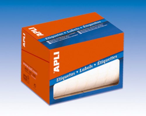 Etikett, 25 mm kör, kézzel írható, tekercsben, APLI, 2400 etikett/csomag (LCA1674)