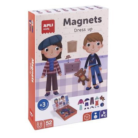 Mágneses készségfejlesztő készlet, 40 db, APLI Kids Magnets, öltözködés (LCA17557)