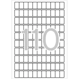   Etikett, 12x18 mm, kerekített sarkú, A5 hordozón, APLI, 1650 etikett/csomag (LCA1860)