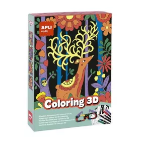   3D hatású színező szett, APLI Kids Coloring 3D, 11 részes (LCA18867)