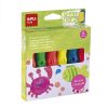 Tempera készlet, ecsetvégű tubusban, APLI Kids Paint&Fun, 6 különböző neon szín (LCA19418)