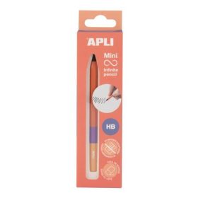   Töltőceruza, mini, HB, hatszögletű, tricolor, APLI Infinite, narancs (LCA19964)