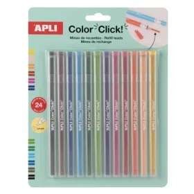   Utántöltő színes töltőceruza készlethez, APLI Color Click, 24 db, 12 szín (LCA20547D)