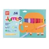 Filctoll készlet, 9,6 mm, kimosható, vastag, APLI Kids Jumbo, 14 különböző szín (LCA20623)