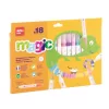 Filctoll készlet, kétvégű, kimosható, APLI Kids Magic, 18 különböző szín (LCA20625)