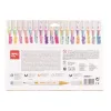 Filctoll készlet, kétvégű, kimosható, APLI Kids Magic, 18 különböző szín (LCA20625)
