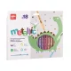 Filctoll készlet, 3,6 mm, kimosható, metálfényű, APLI Kids Metallic, 18 különböző szín (LCA20627)
