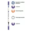 Textilfilc, 2,5-4,2 mm, kétvégű, APLI Kids Textile, 18 különböző szín (LCA20628)