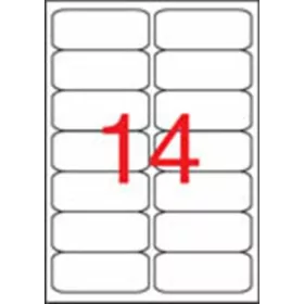   Etikett, univerzális, 99,1x38,1 mm, kerekített sarkú, APLI, 1400 etikett/csomag (LCA2419)