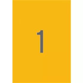   Etikett, 210x297 mm, színes, APLI, neon narancs, 20 etikett/csomag (LCA2879)