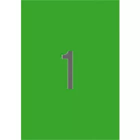   Etikett, 210x297 mm, színes, APLI, neon zöld, 20 etikett/csomag (LCA2881)