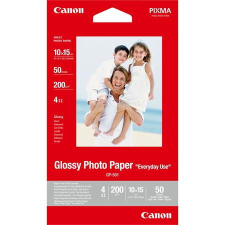 GP-501 Fotópapír, tintasugaras, 10x15 cm, 200 g, fényes, CANON (LCGP501)