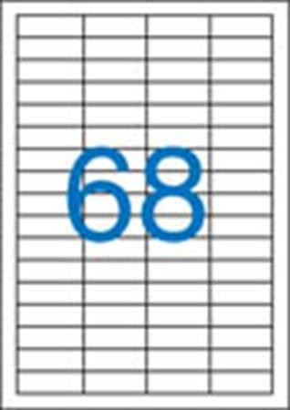 Etikett, univerzális, 48,5x16,9 mm, VICTORIA PAPER, 6800 etikett/csomag (LCV11365)