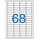 Etikett, univerzális, 48,5x16,9 mm, VICTORIA PAPER, 6800 etikett/csomag (LCV11365)